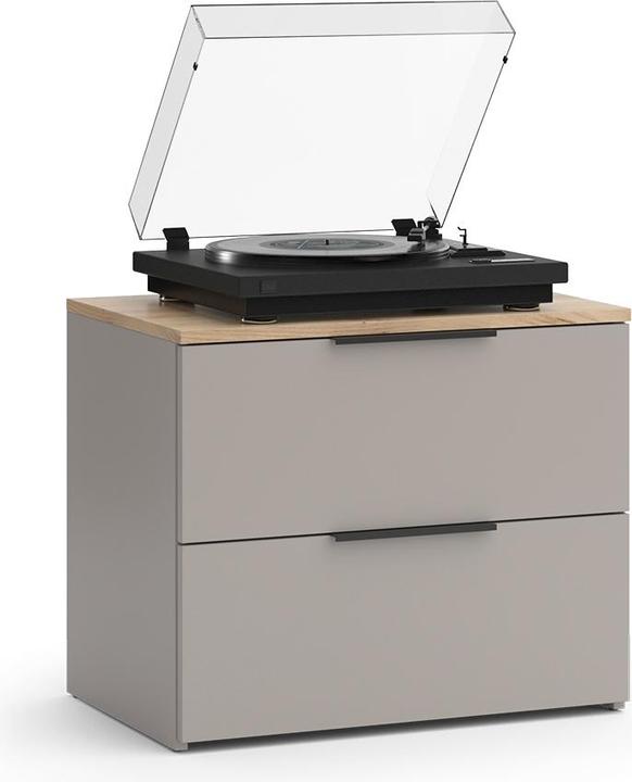 Produktbild Vicco Kommode Wido, Greige/Sonoma, 60 x 50 cm mit 2 Schubladen (60 x 50 x 40 cm)