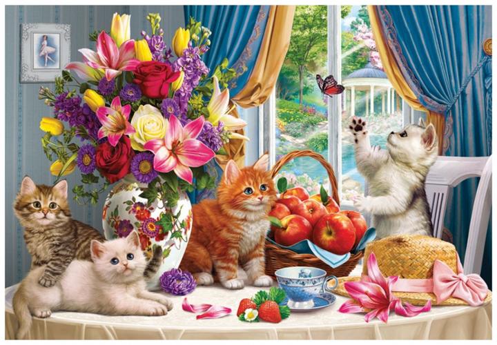 Actual product image Anatolian 3336 children's puzzle 260XL pcs. Kittens on the Table (260 pieces)