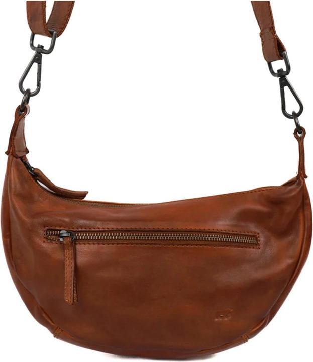 Actual product image Bear Design Kleine Crossbodytas / Schoudertas Dames - Leer - Clara - Cognac