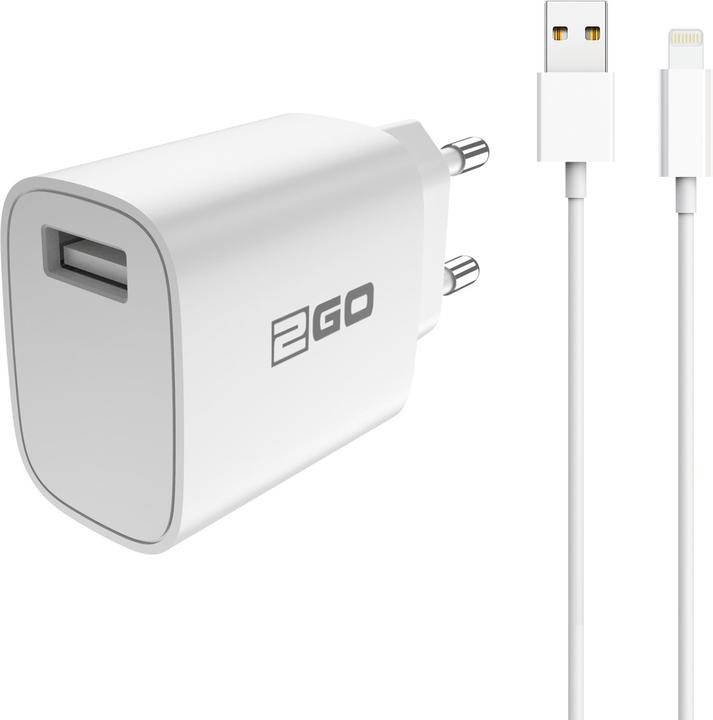 2GO Netzladegerät Lightning (2-teilig) (1 Port)