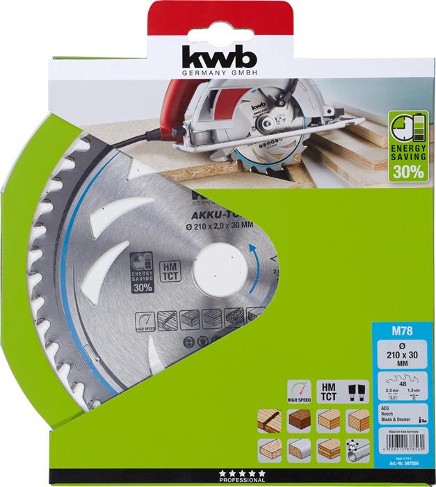 Actual product image kwb Carbide circular saw blade THIN CUT CIRCULAR SAW BLADE, HARDLOCKED