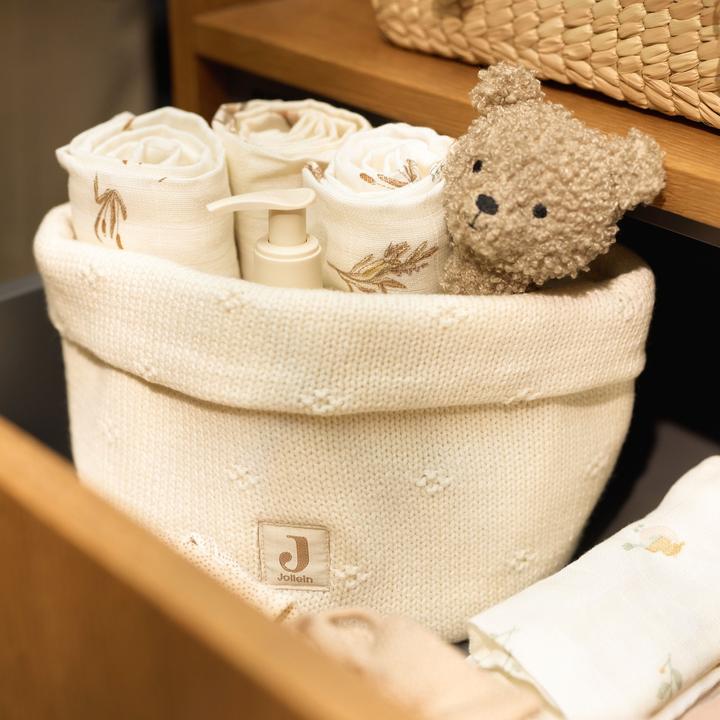 Image du produit Jollein Lot de 3 débarbouillettes bébé 15 x 20 cm, blanc Riverside