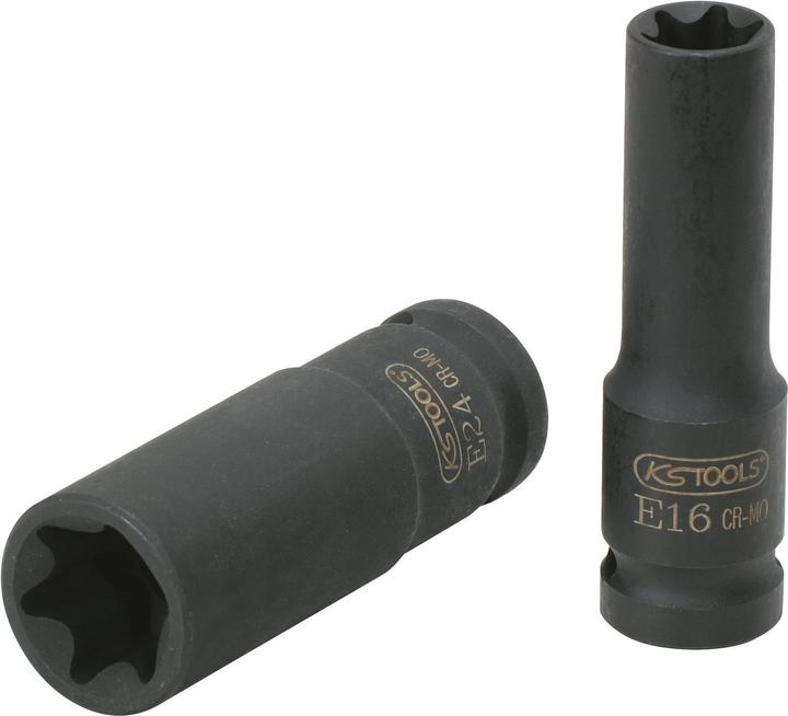 Actual product image KS Tools 1/2 TX-E power socket. long. E12 515.1053 (1/2")