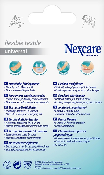 Actual product image Nexcare Pflaster Flexible Textile Universal 3 Grössen assortiert (20 x)