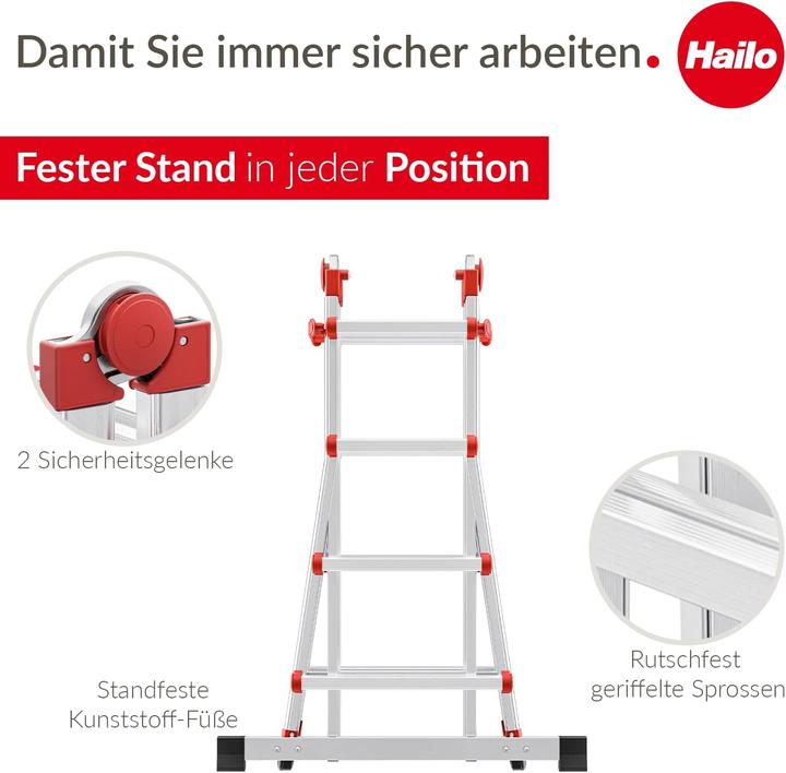 Actual product image Hailo M80 (Multi-purpose ladder, 123 cm)