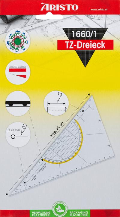 Actual product image Aristo Tz triangle isosceles, 26 cm, 1660-1 (26 cm, Plastic)
