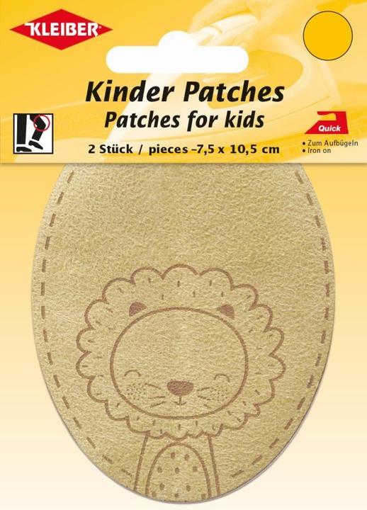 Kleiber Children's iron-on patches 7.5x10.5cm lion-brown 2 pcs. (2 pcs., 7.50 x 10 cm)