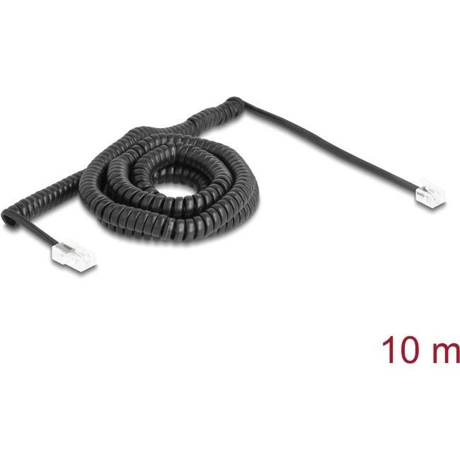 Delock Telefonkabel / Spiralkabel RJ11 Stecker zu RJ45 Steck, Telefon Zubehör