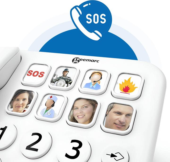 Productafbeelding Geemarc PhotoPHONE 110 - Versterkte telefoon met fototoetsen - wit