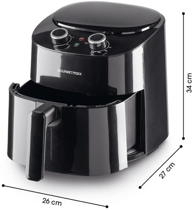 Immagine prodotto Gourmetmaxx Heissluft-Fritteuse 4.5 l, Detailfarbe: Schwarz
