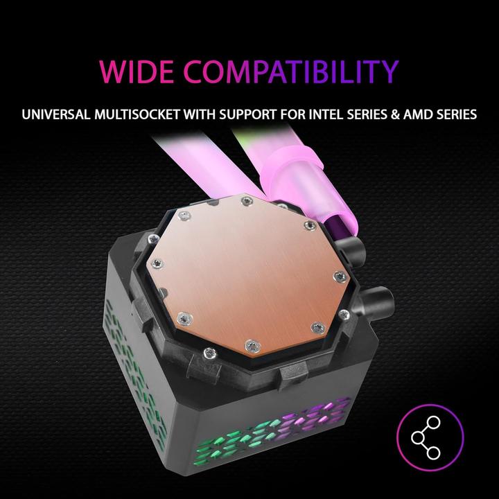 Produktbild Mars Gaming KIT WATERCOOLING AIO ML-ULTRA240 RGB - 240MM (NOIR)