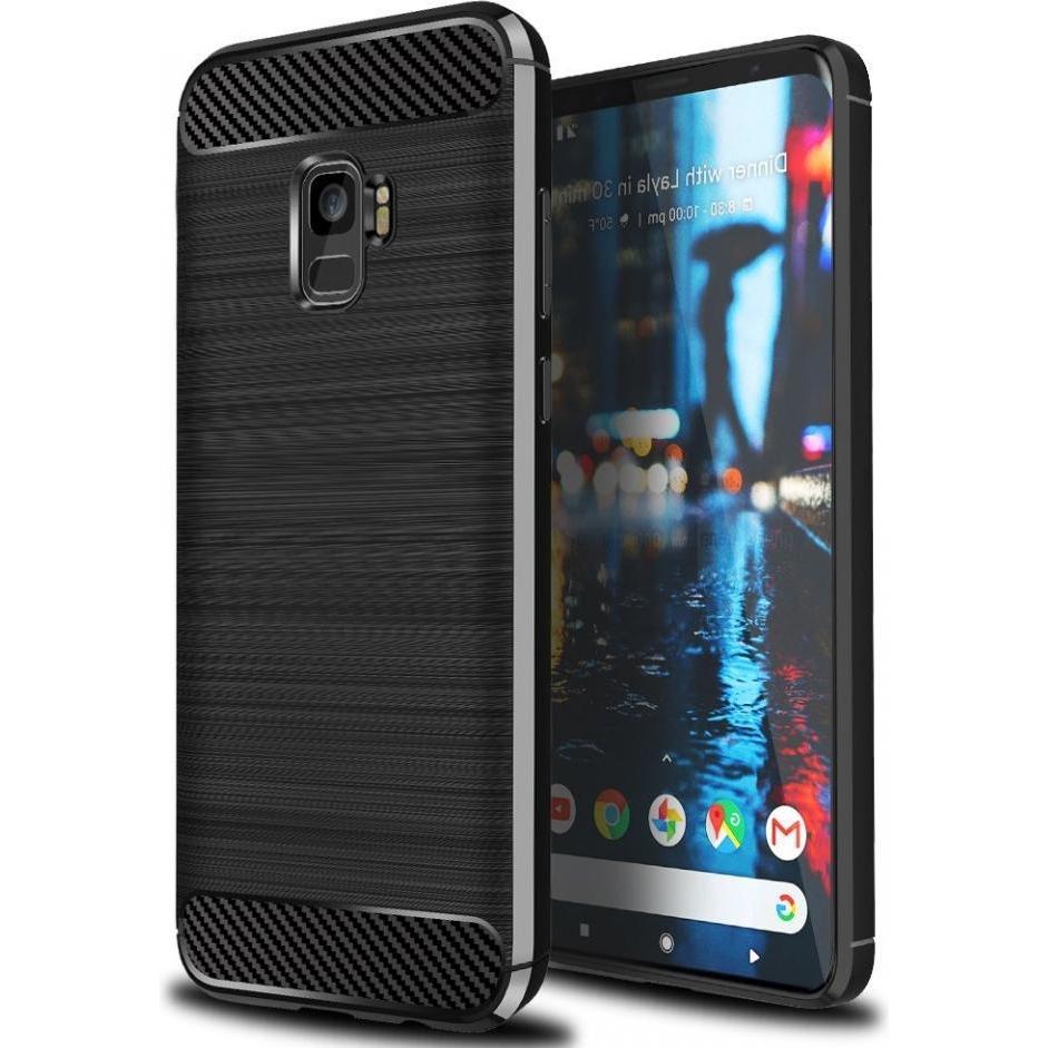 Thumbnail - Screenguard Samsung Galaxy A6 2018 Hülle Carbon Brushed Soft TPU (Samsung Galaxy J6 (2018)), Smartphone Hülle, Schwarz