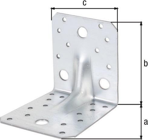 Produktbild Alberts Schwerlast-Winkelverbinder m. Sicke 100 x 100 x 90 mm, sendzimirverzinkt, 1 Stck (Winkelverbinder, 1 Stk.)