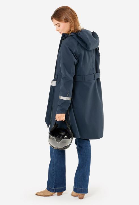 Produktbild Btwin Regentrenchcoat City 940 wasserdicht Damen marineblau (S)