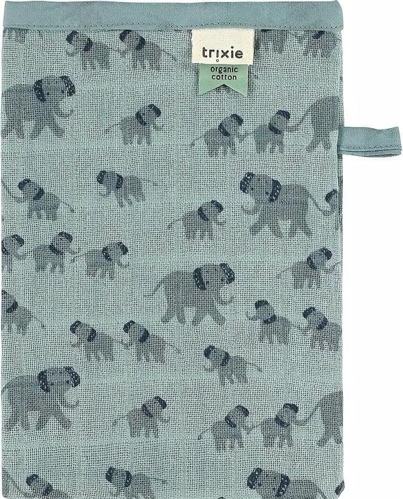 Actual product image Trixie Baby Gauze wash mitts set of 3 elephant (MQ3)