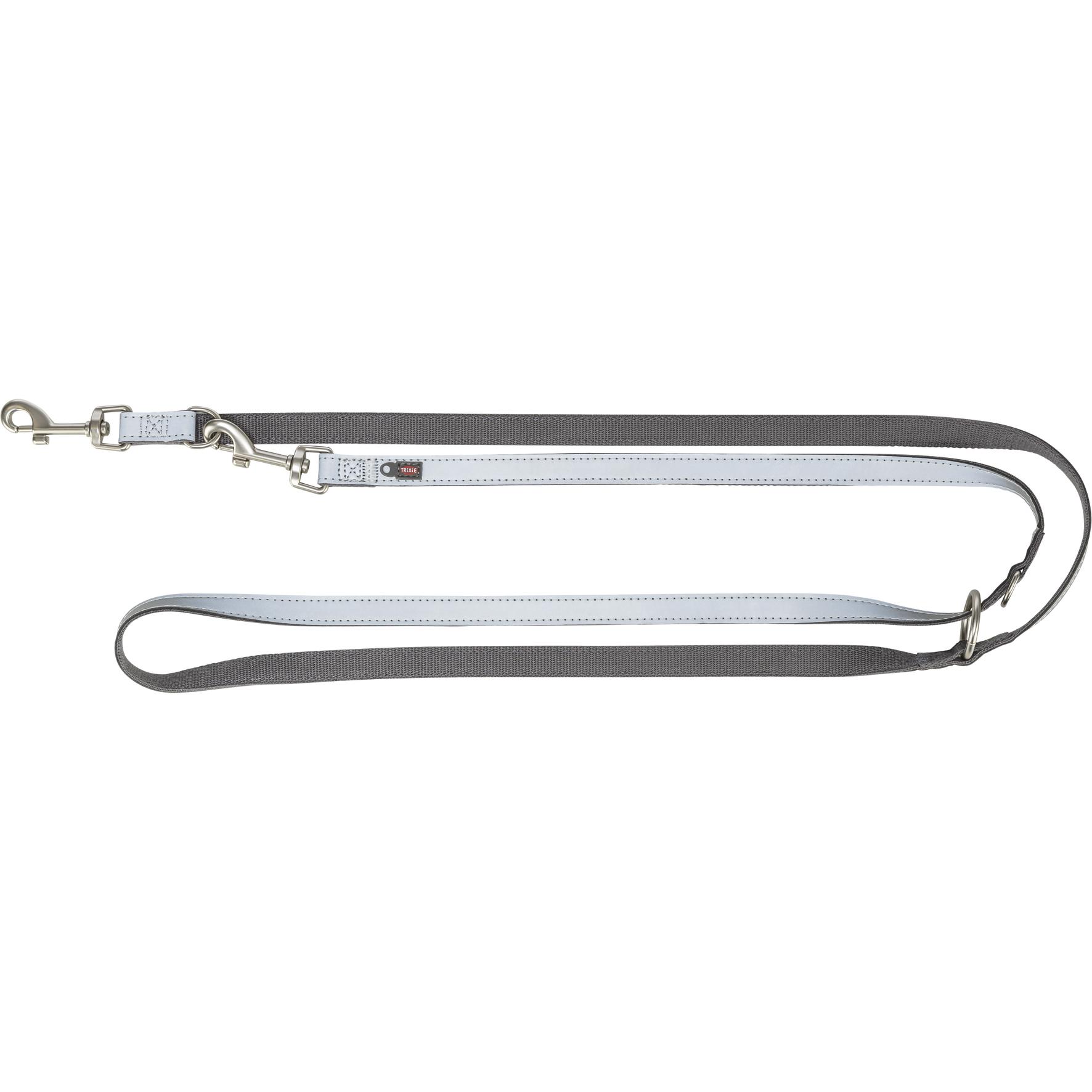 Trixie Premium Reflect adjustable lead, XS–S: 2.00 m/15 mm,graphite (S, XS, Cane), Collare + Guinzaglio