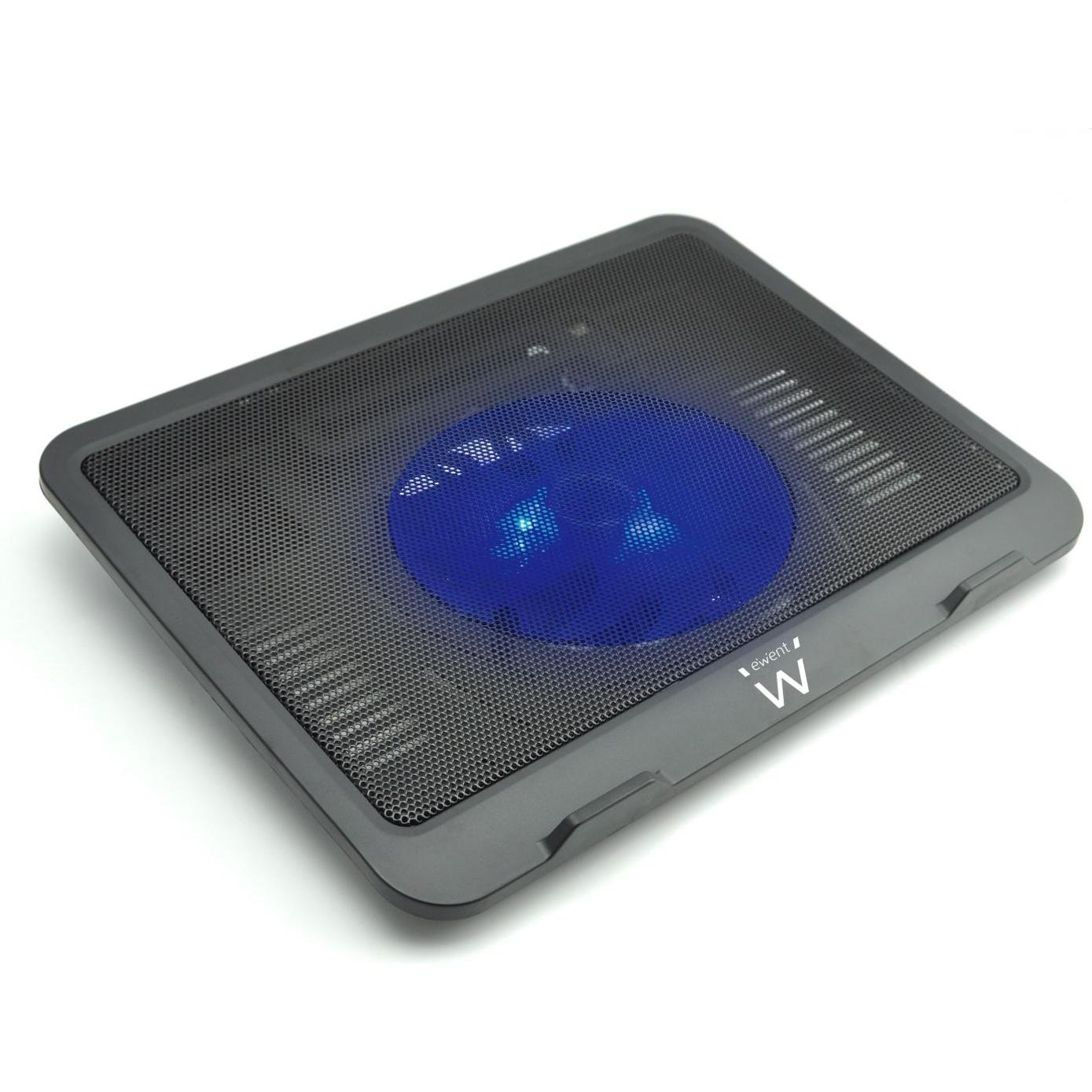 Ewent Soporte Para Portatil 1 Ventilador Silencioso Hasta 15,6", Supporto per notebook, Nero