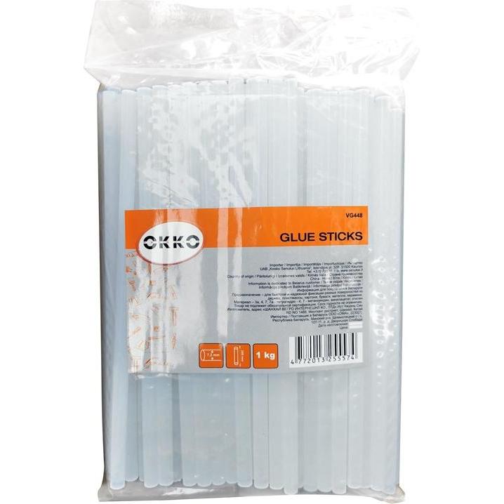 Okko, Heisskleber, GLUE STICKS COLORLESS 7.2X200MM.1KG