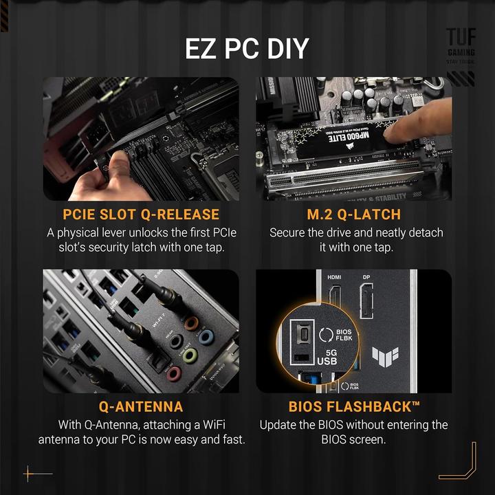 Produktbild ASUS TUF GAMING B860-PLUS WIFI (LGA 1851, Intel B860, ATX)