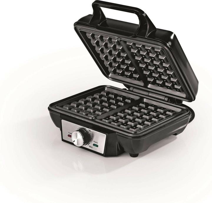 Produktbild Gourmetmaxx Waffeleisen Schwarz/Silber, Leistung: 1000 W, Anzahl pro