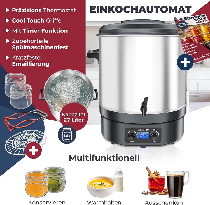 Produktbild Kesser Einkochautomat mit Timer und Abschaltautomatik (27 l)