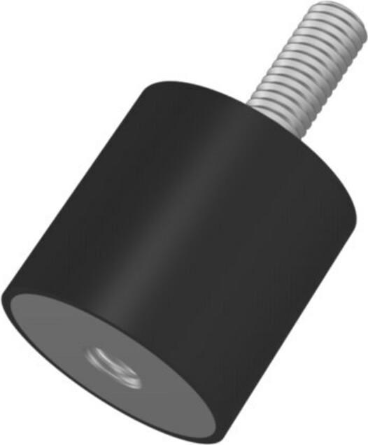 Magni OI Silent Gummiblock, B40 x 40 mm, M10 x 28 (Anschlagdämpfer)