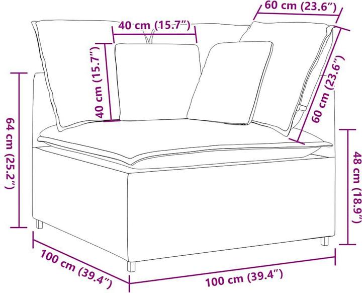 Immagine prodotto vidaXL modulares Sofa (Divano modulare)