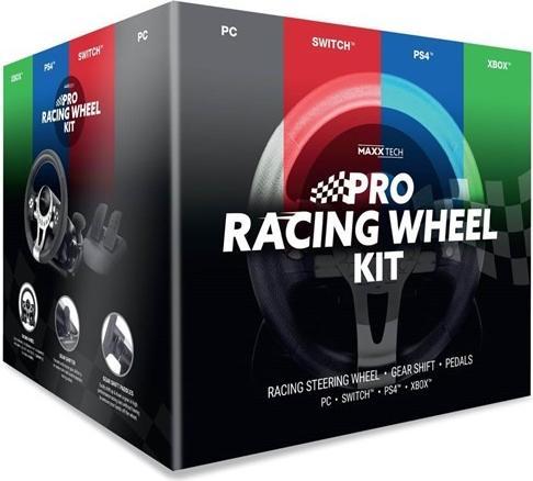 Produktbild Maxx Tech Pro Racing Wheel Kit (PC, Switch, PS4, XBX) (PC, Switch, PS4, Xbox One S, Xbox One X, Xbox Series S, Xbox Series X)