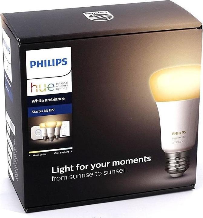 Produktbild Philips Hue White Starter Kit (E27, 9 W, 806 lm, 2 x, F)