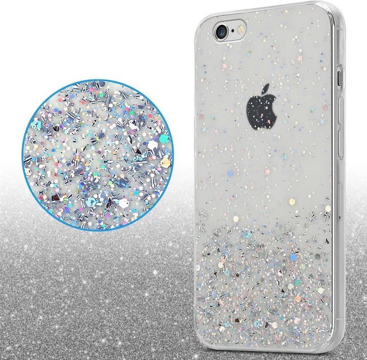 Actual product image Cadorabo TPU cover sparkling glitter (Apple iPhone 6)