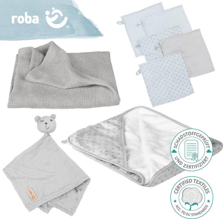 Image du produit Roba Set cadeau soin bébé Lil Planet gris