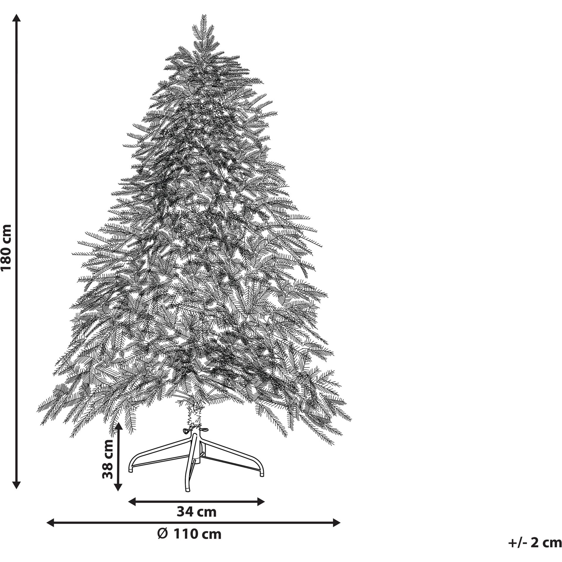 Thumbnail - Beliani, Weihnachtsbaum, Weihnachtsbaum Miette (180 cm)