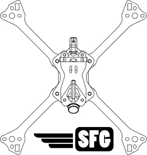 Actual product image Dronefactory Switchback PRO Frame Kit (SFG) (FPV accessories)