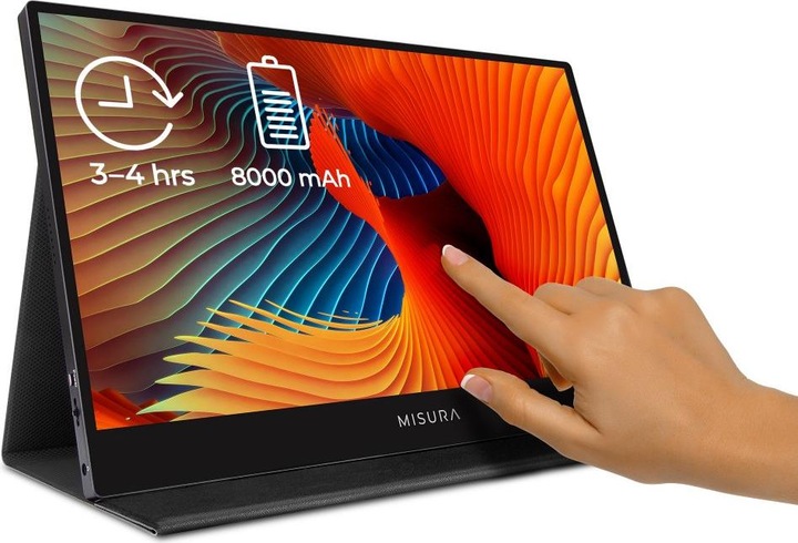 Immagine prodotto Misura Monitor touch LCD portatile da 16" M16TB - con batteria ricaricabile integrata (1920 x 1080 pixel, 16")