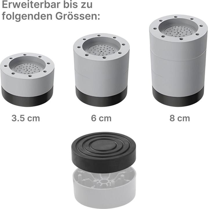 Produktbild Hermex Vibrationsdämpfer 4er-Pack Hauptfuss Anti-Schwingungsfüsse