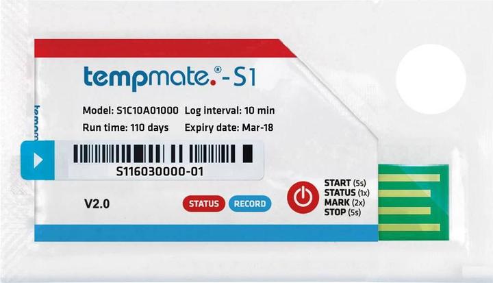 Immagine prodotto tempmate Registratore di dati di temperatura unidirezionale.-S1 v2 (Termometro)