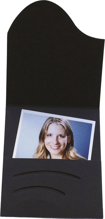 Daiber 1x100 passport photo folders Wave linen board (7 x 10 cm, 100 x)