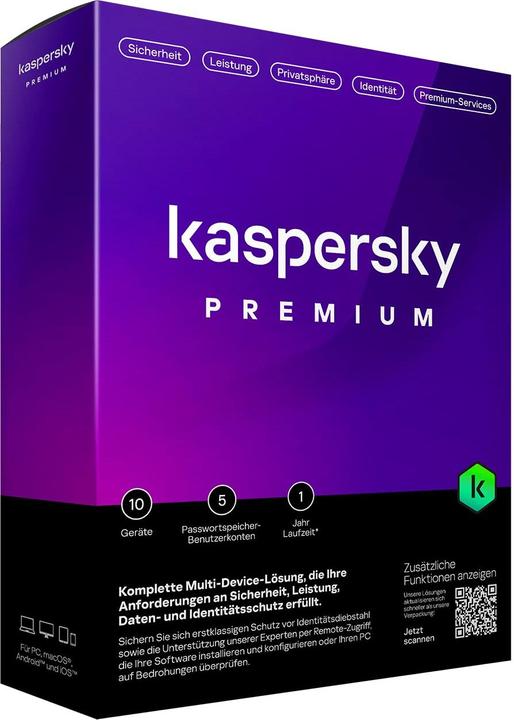 Kaspersky Premium 10 Device Sierra Box (DE) (10 Utente, 12 mesi)
