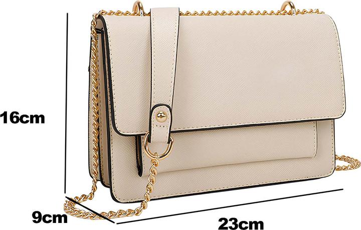 Produktbild Gallantry Damen Umhängetasche Goldkette Fronttasche Klappe