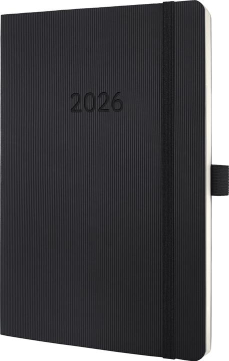 Sigel Wochennotiz-Kalender 2026 C2624 1W/2S schwarz 21x13.5cm (21 x 13.5 cm, 1 week / 1 page)
