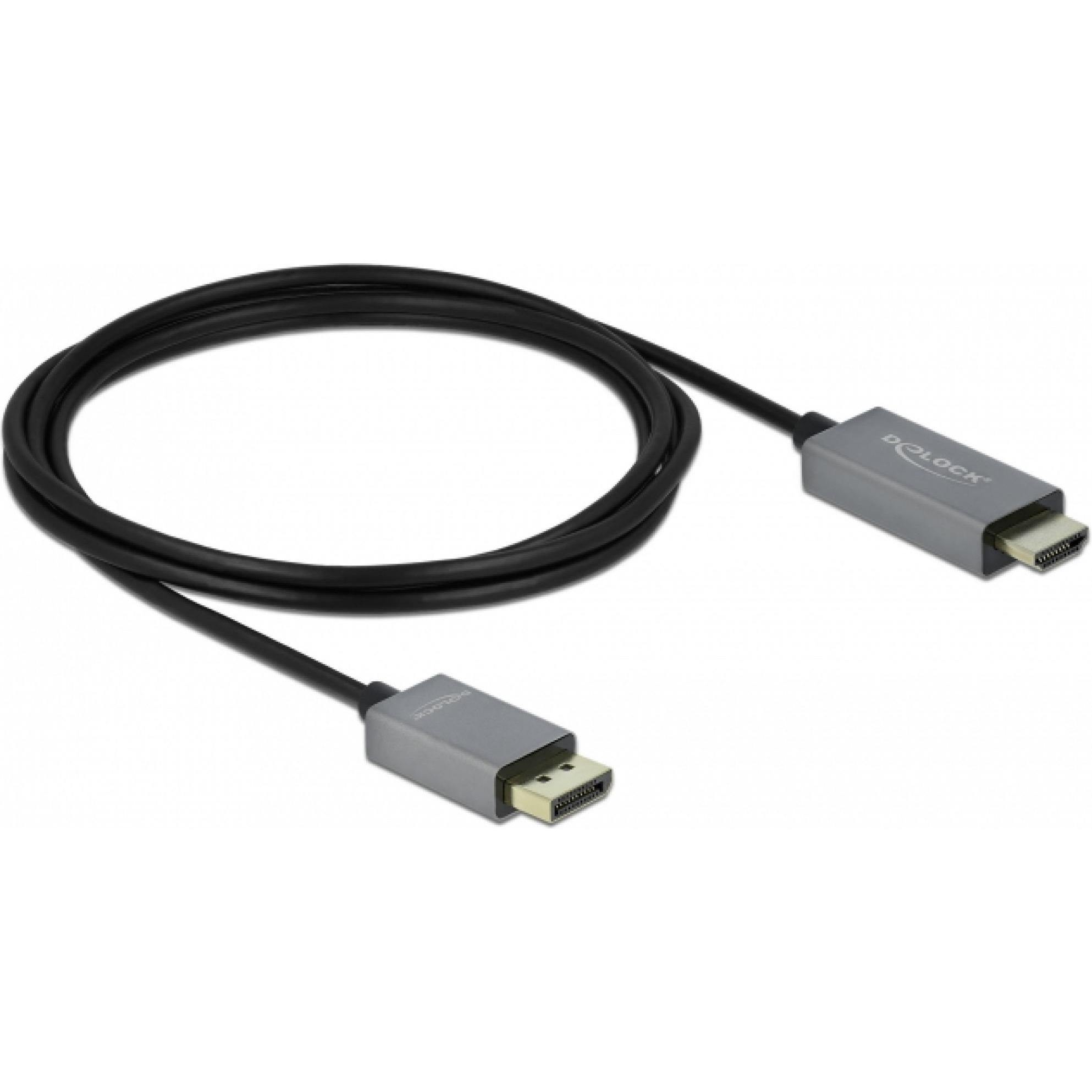Delock DisplayPort — HDMI (Typ A) (2 m, HDMI), Video Kabel