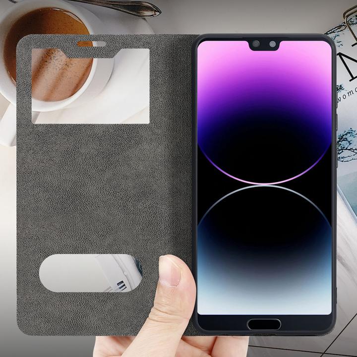 Produktbild Cadorabo Book Hülle mit Doppelfenster für Huawei P20 (Cubot P20)