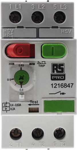 Actual product image RS PRO MS32-0.63 Motor Protection Switch