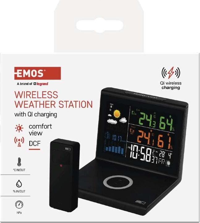 Actual product image Emos Weather station with wireless charging E8010