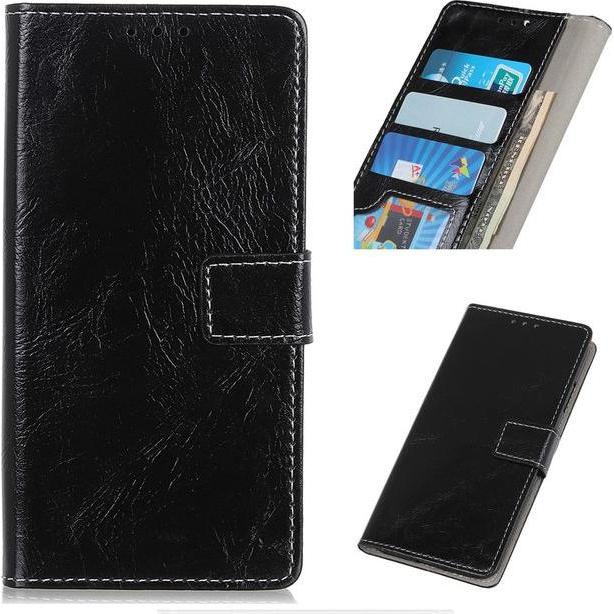 Thumbnail - MU Classic Crazy Horse III Leder Bookcover Series (Samsung Galaxy A50), Smartphone Hülle, Schwarz