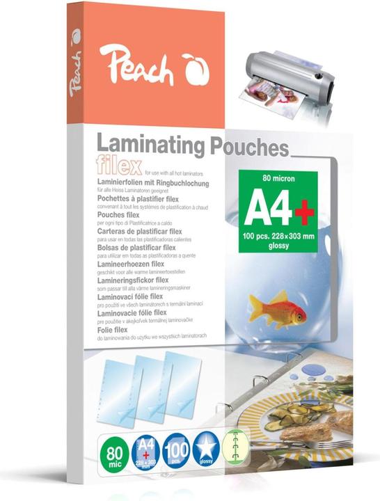 Actual product image Peach S-Pp580-21 (A4, 100 pcs., 80 µm)