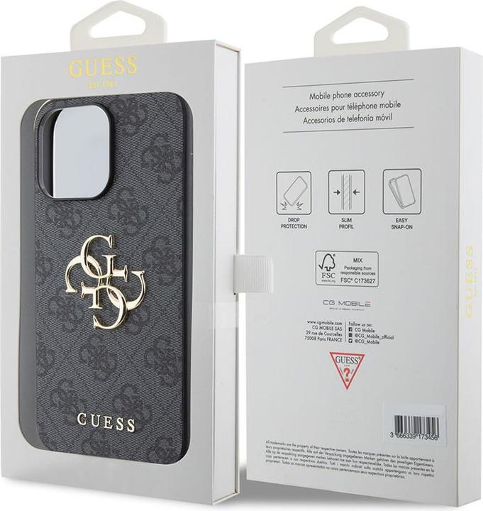 Image du produit Guess PU 4G Métal Logo Case pour Apple iPhone 15 Pro Max - noir (Apple iPhone 15 Pro Max)