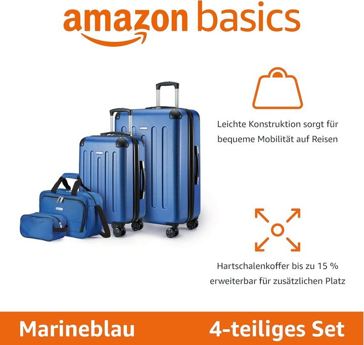 Image du produit Amazon Set Bagagli Guscio Rigido Espandibile con Ruote Pivot