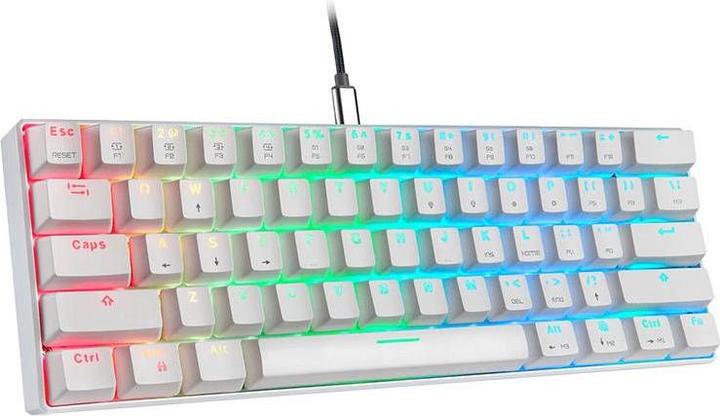 Produktbild Motospeed Mechanische Gaming-Tastatur CK61 RGB (weiss) (Eng. Int., Kabelgebunden)