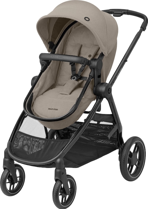 Actual product image Maxi-Cosi Zelia 3 Luxe Twillic Truffle Fr (Black glossy frame & Black Leather)